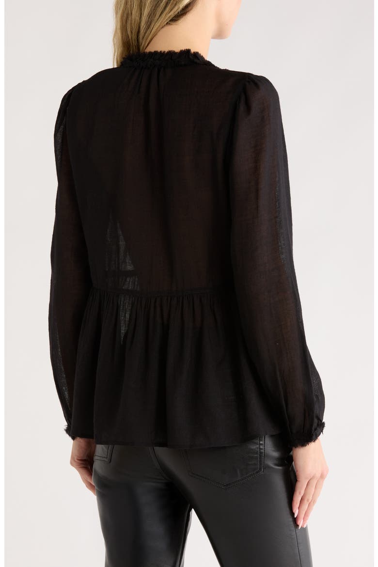 Cosima Long Sleeve Wool Tunic, Alternate, color, NOIR