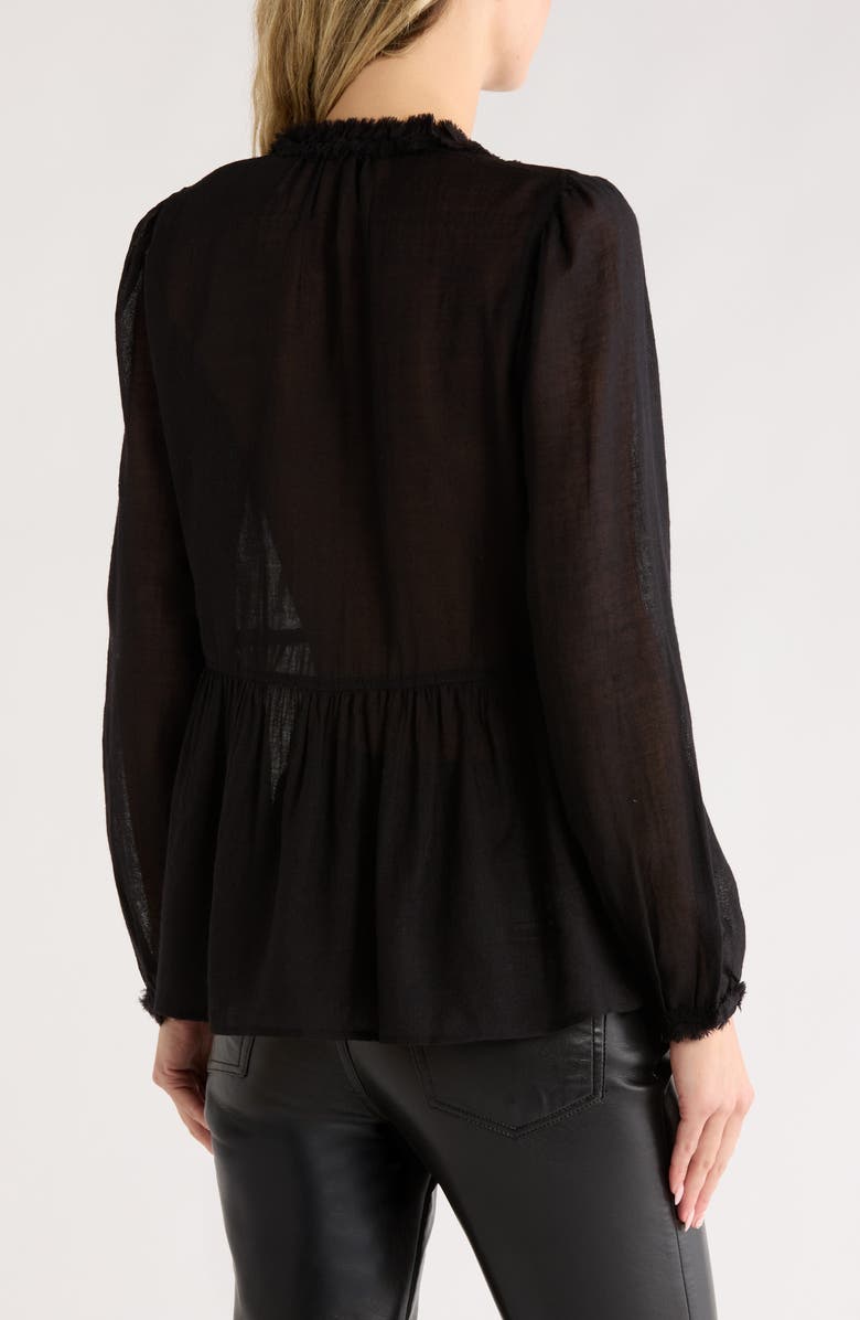 Ulla Johnson Cosima Long Sleeve Wool Tunic, Alternate, color, Noir