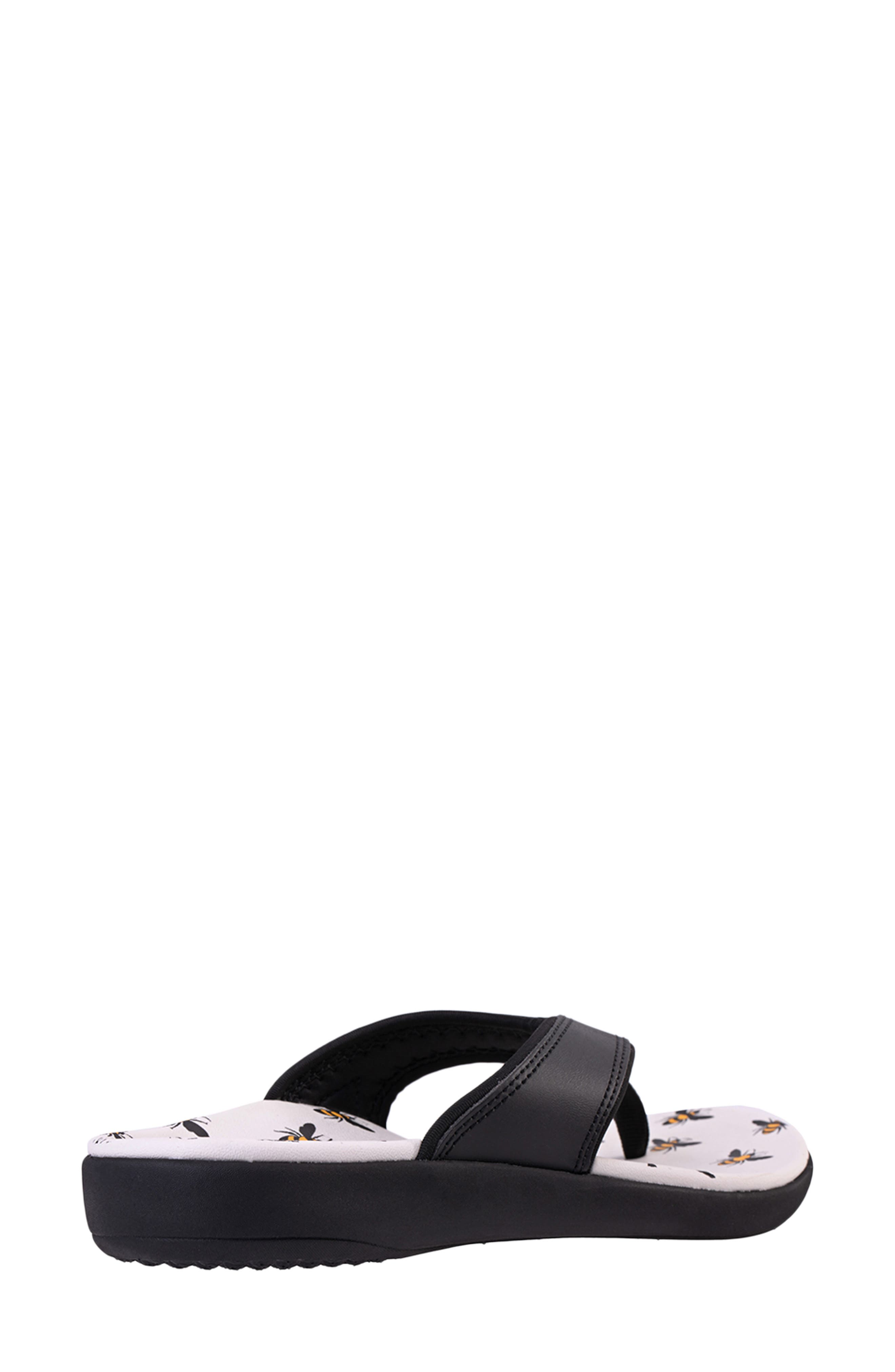 Yumi Critters Flip Flop, Alternate, color, HONEYBEES