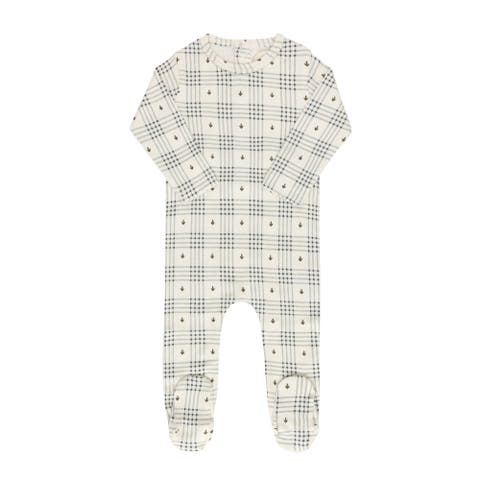 Cotton Floral Plaid Collection - Footie