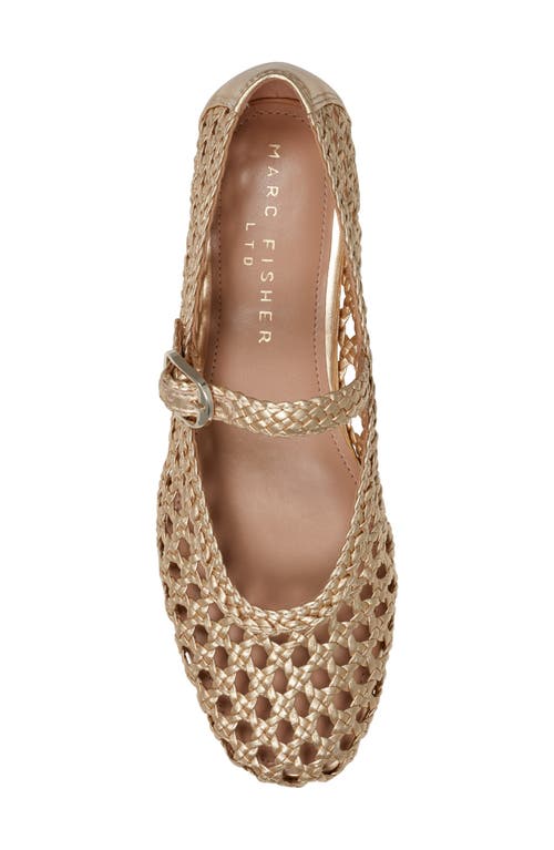 Marc Fisher Ltd Evonna Mary Jane Flat In Gold