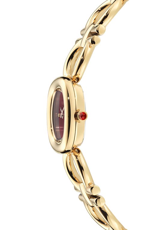 Ferragamo Double Gancini 25mm In Yellow Gold