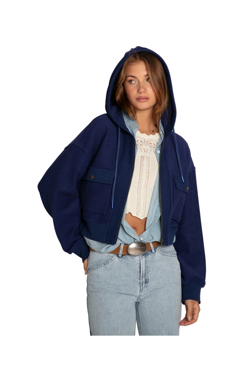 Fireside Cropped Utility Zip Jacket, Alternate, color, Navy