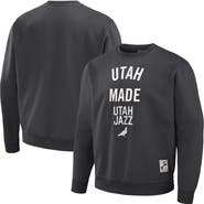 STAPLE Men's NBA x Staple Anthracite Utah Jazz Plush Pullover Sweatshirt