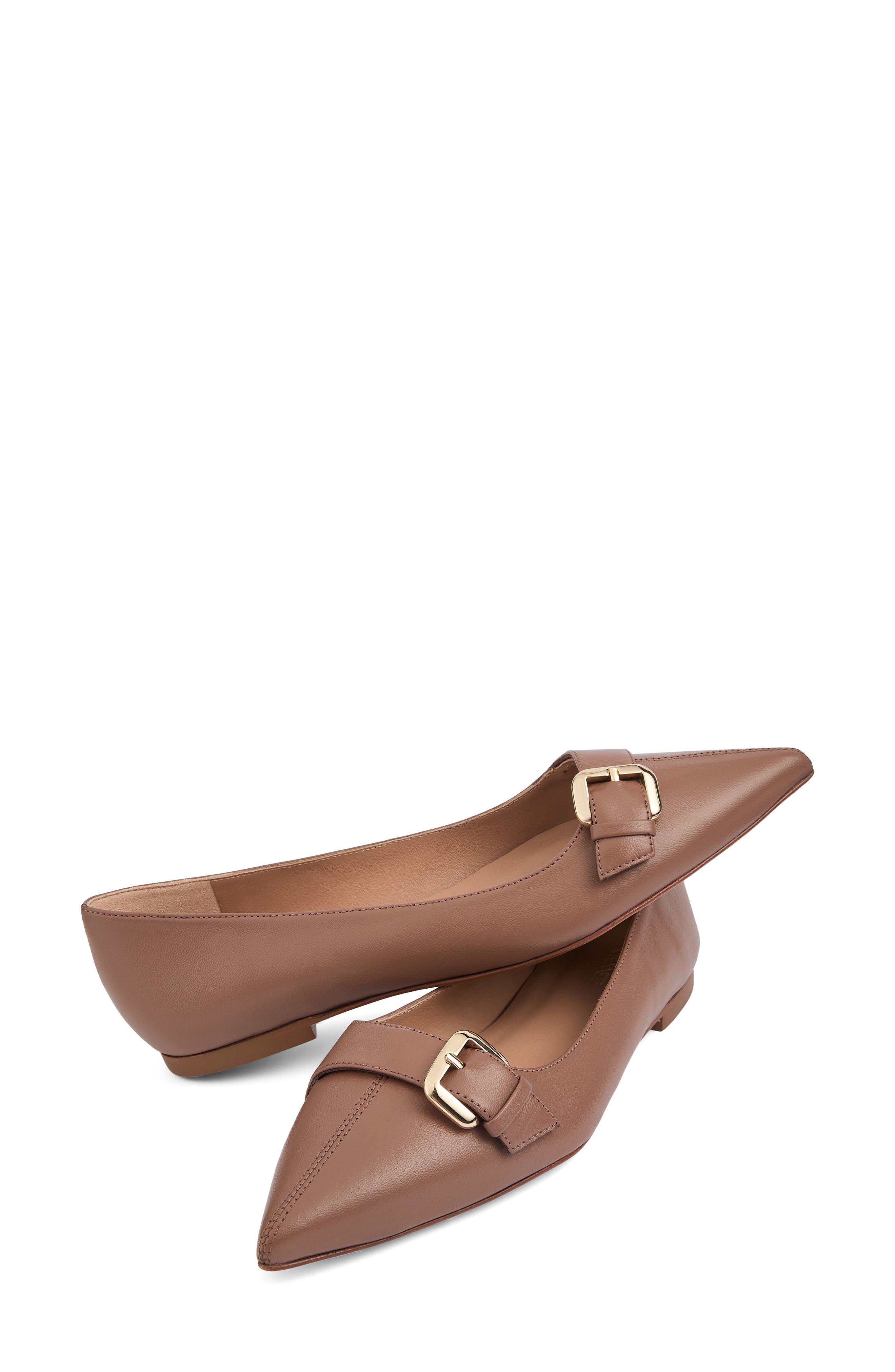 Tory Oloid Pointed Toe Flat, Alternate, color, TAUPE