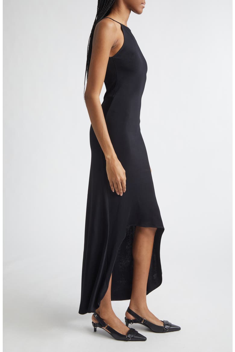 Circle Edge Knit Dress, Alternate, color, BLACK