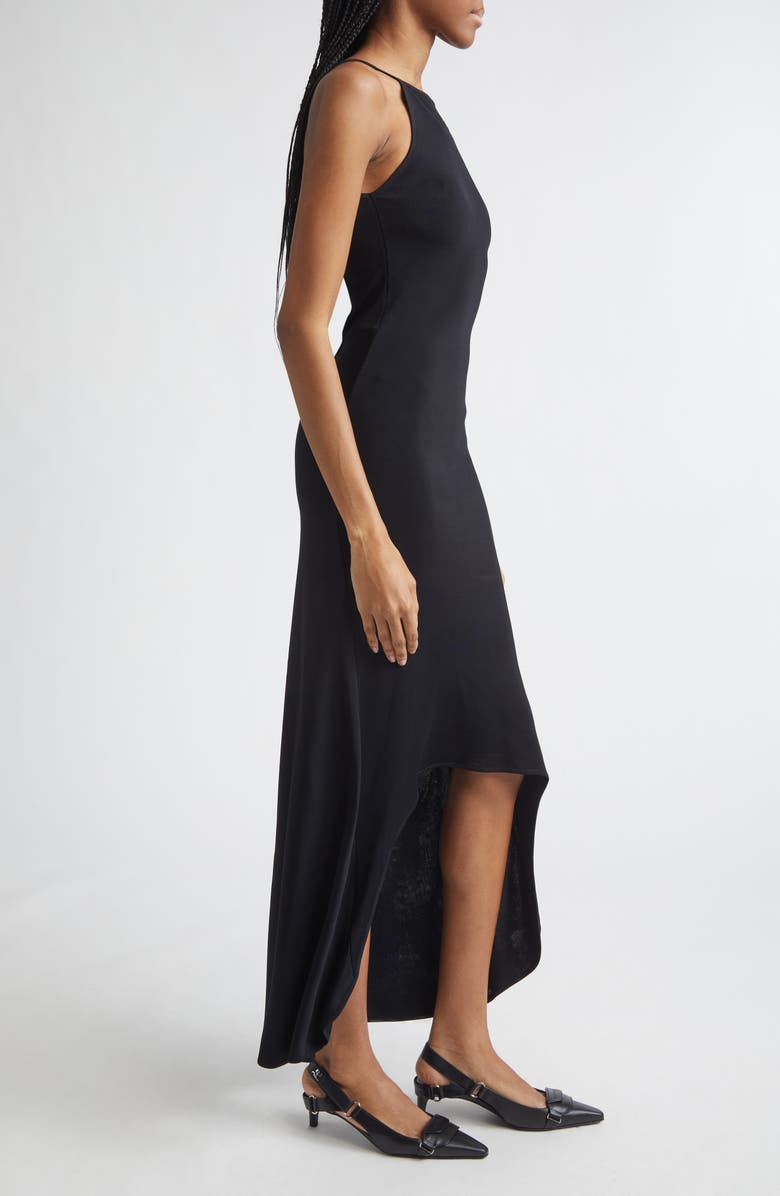 Courrèges Circle Edge Knit Dress, Alternate, color, Black