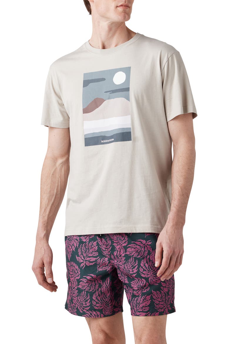 Midnight Cotton Graphic Tee, Main, color, SAND