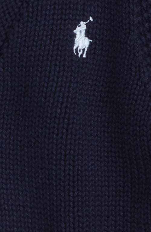 Polo Ralph Lauren Baby Boys Combed Cotton V-neck Cardigan In Navy