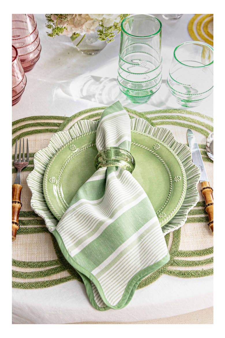 Provence Set of 4 Napkin Rings, Alternate, color, BASIL
