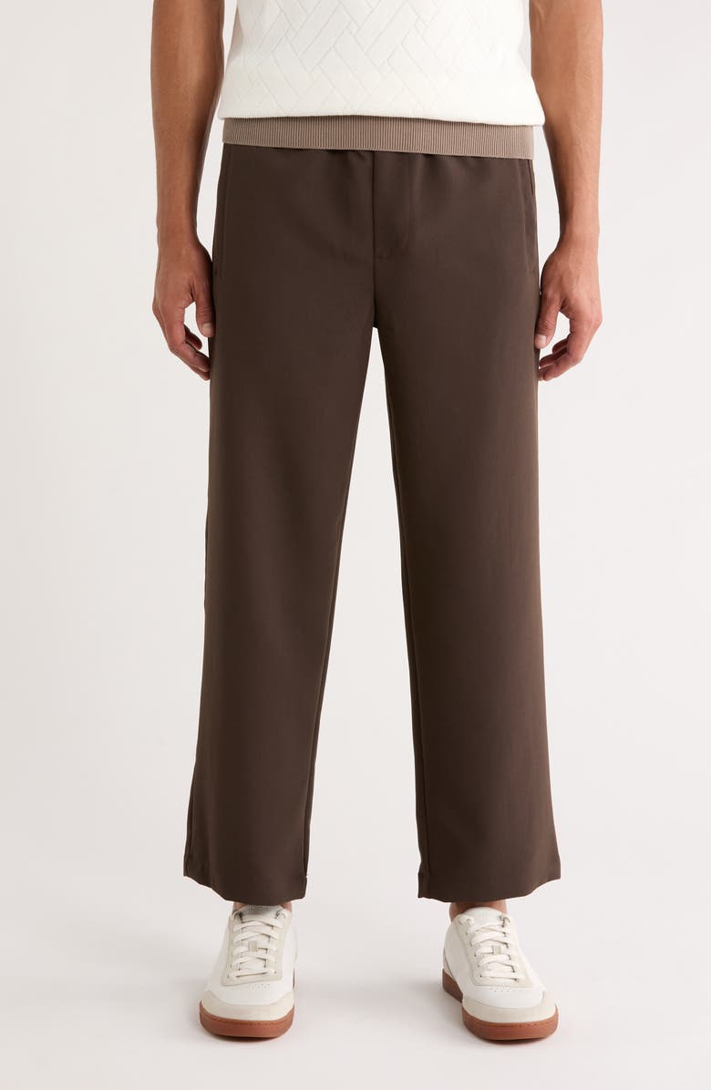 DENIM AND FLOWER Relaxed Fit Knit Pants, Main, color, Brown