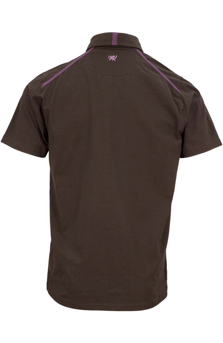 Lords of Harlech Pietro Stretch Cotton Polo Shirt, Alternate, color, Black