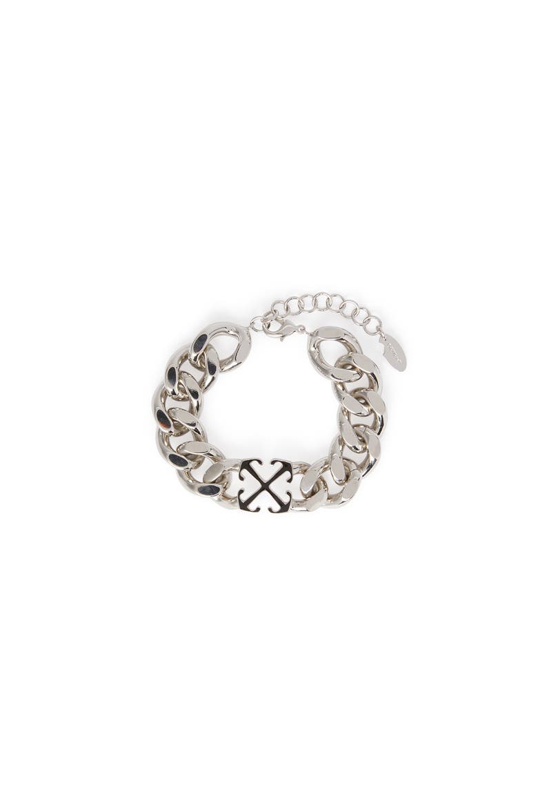Men's Enamel Arrow Bracelet, Main, color, Silver