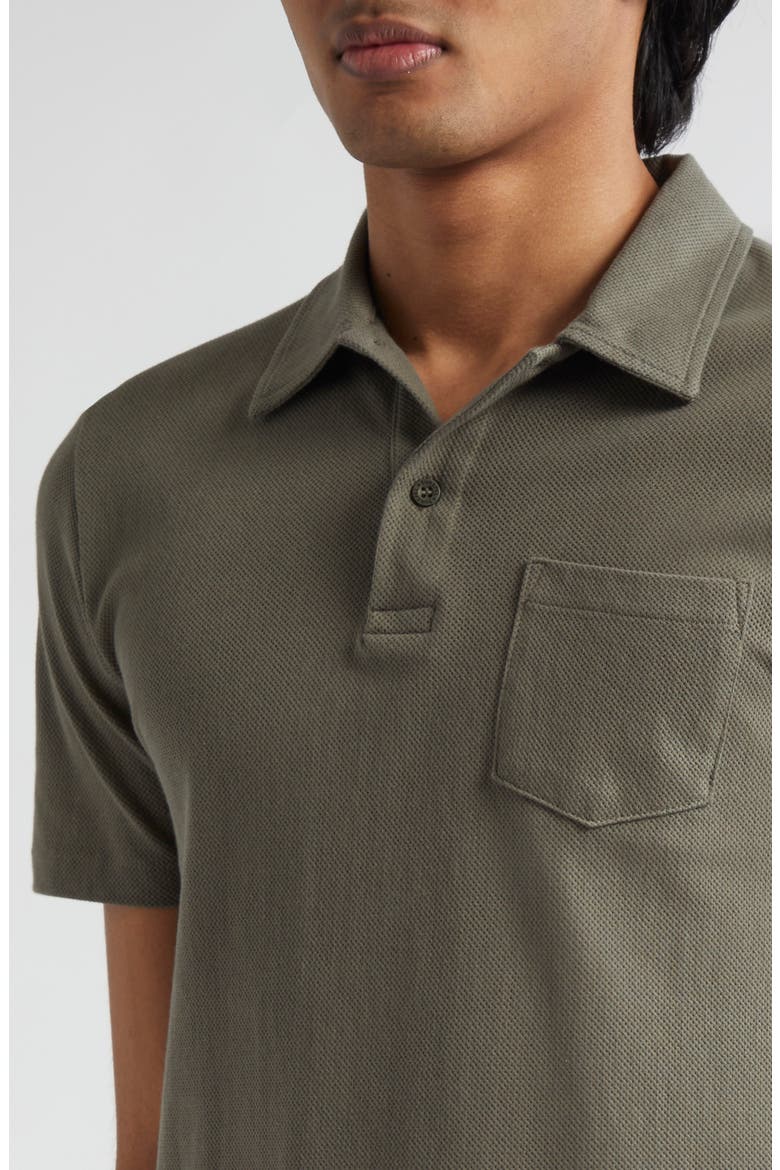 Riviera Cotton Polo, Alternate, color, KHAKI