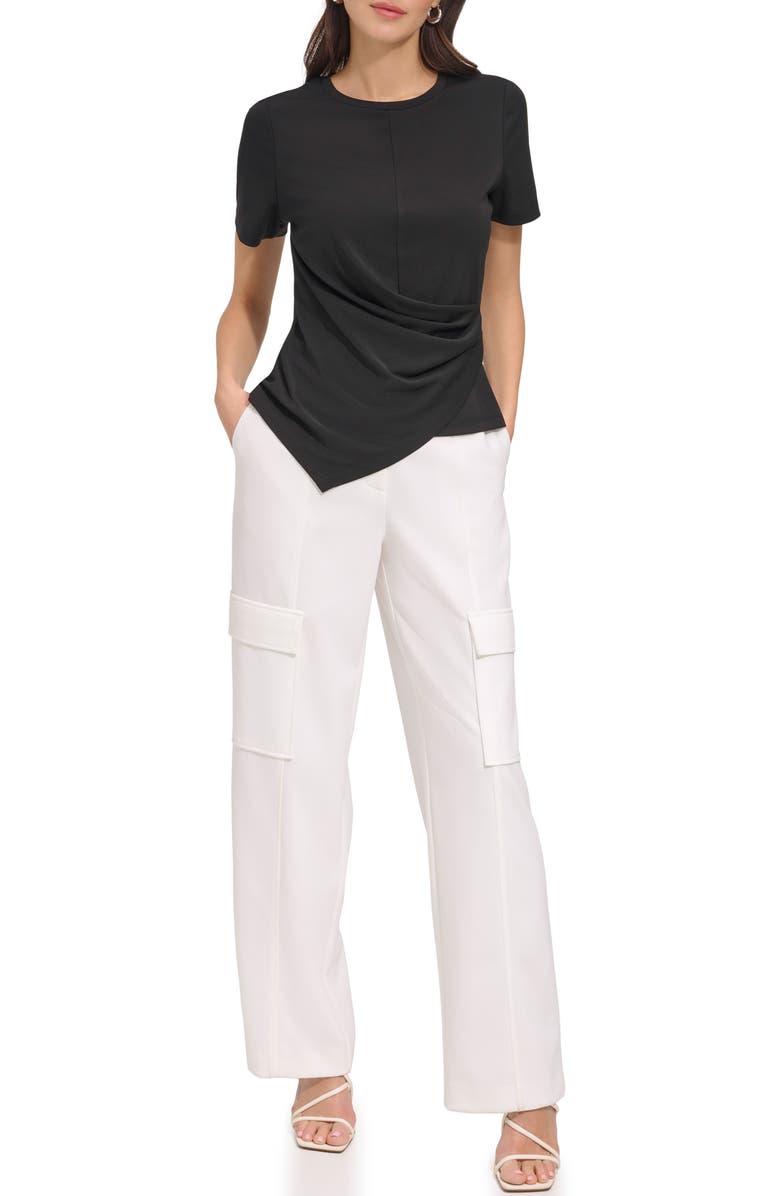 DKNY Faux Wrap T-Shirt, Alternate, color, 