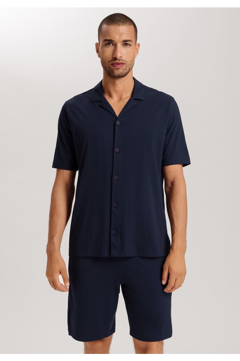 Night And Day Notch Collar Button Front Cotton Shirt, Alternate, color, Deep Navy