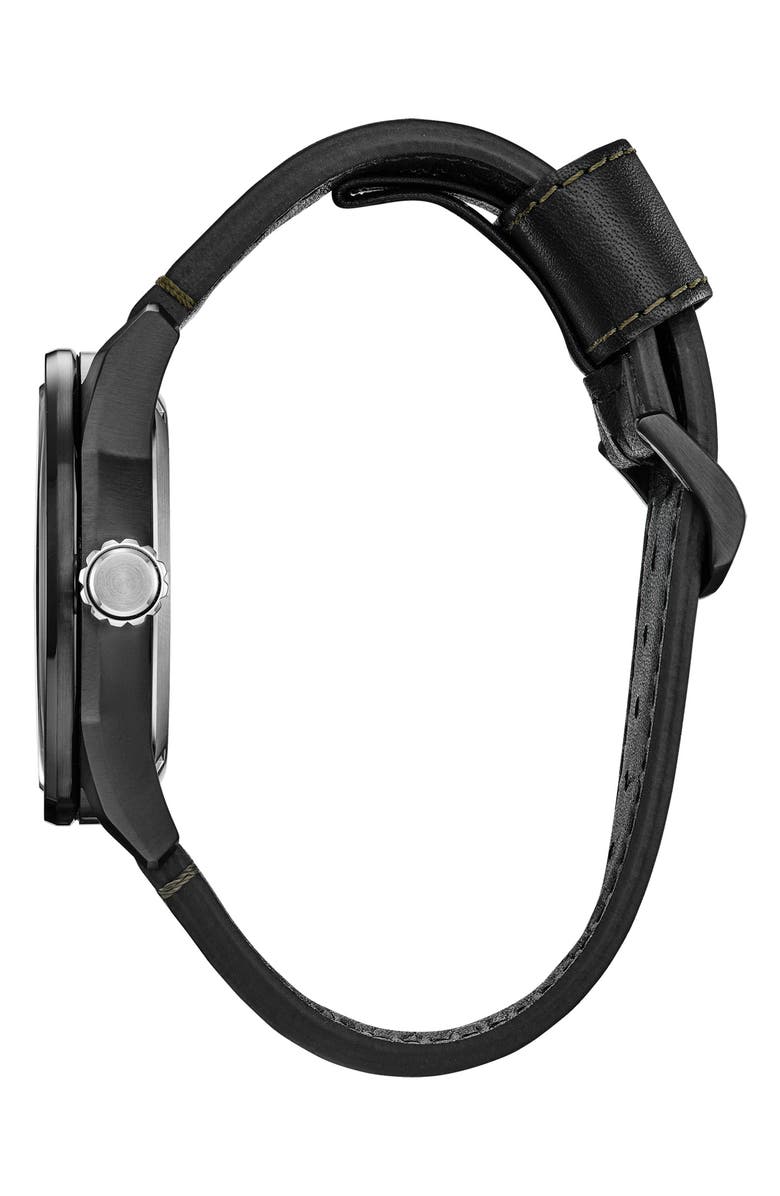 Citizen Avion Eco-Drive Leather Strap Watch, 45mm, Alternate, color, 