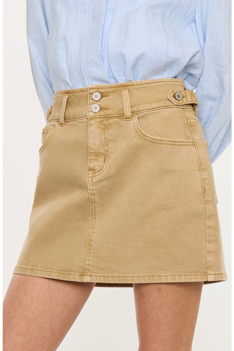 Tallie Mid Rise Skirt, Alternate, color, Tan