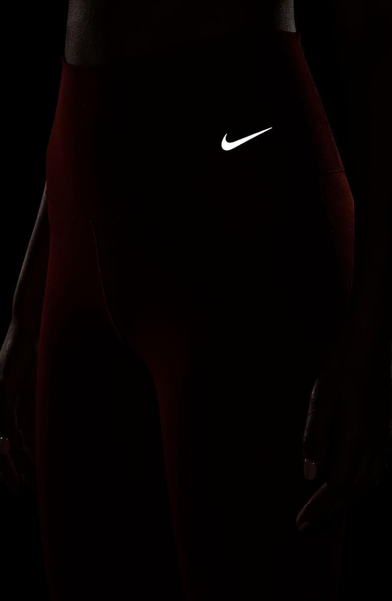Nike Zenvy Gentle-Support High-Waisted 7/8 Leggings, Alternate, color, 633 Picred/Black