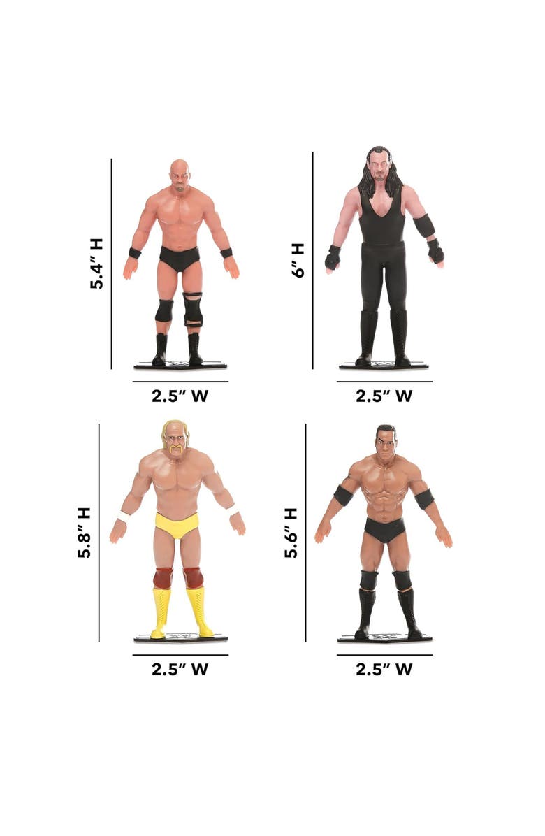 FleXfigs Wwe Legends 4 Character Pack 3+, Alternate, color,