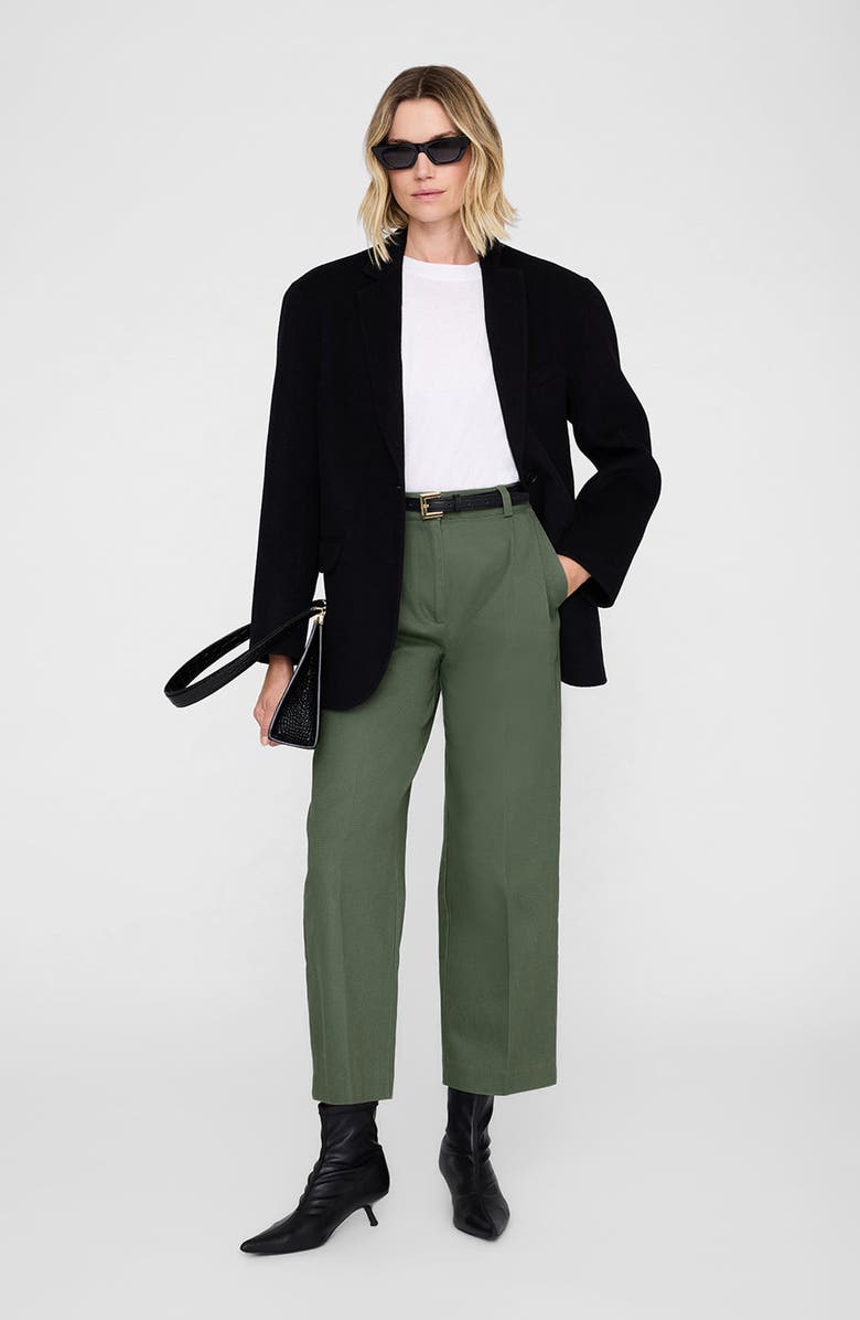 ANINE BING Belen Pant, Alternate, color, Army