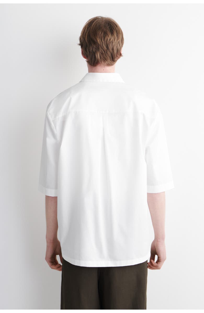 COS Short-Sleeved Cotton Shirt, Alternate, color, White