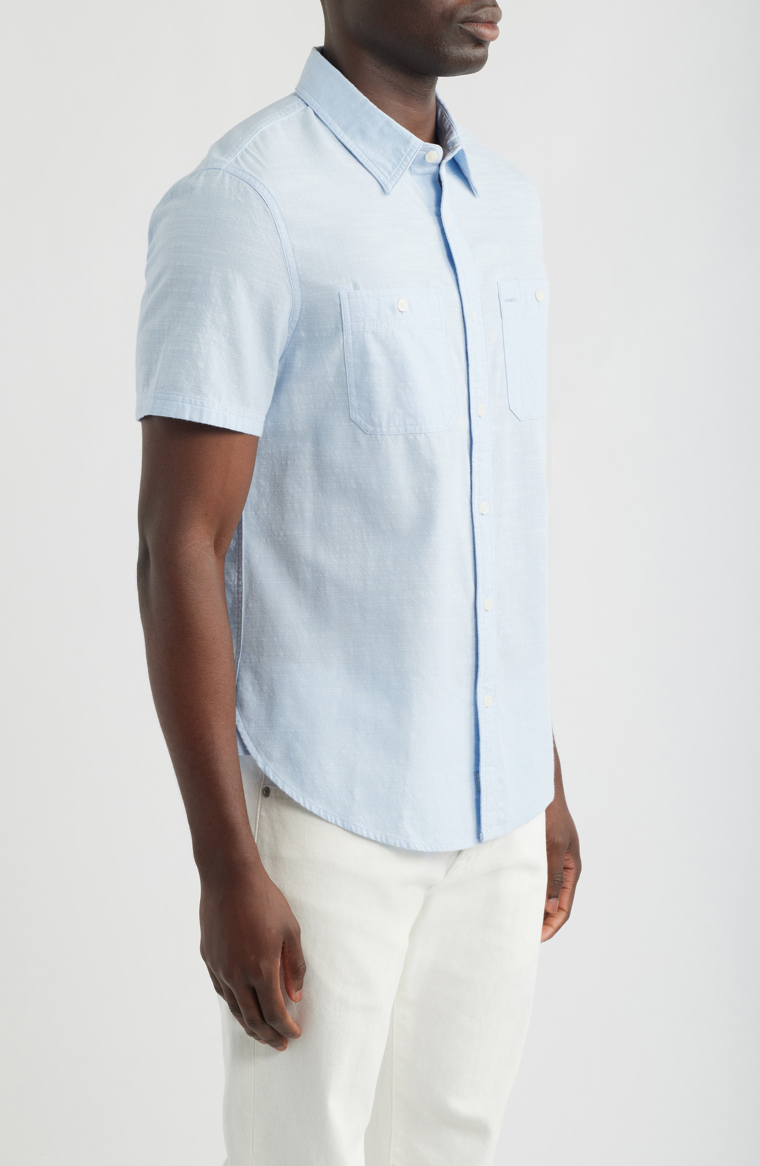 AG Mason Classic Fit Short Sleeve Button-Up Work Shirt (Men) | Nordstrom