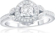 SOUZANA by Suzy Levian 14K White Gold 0.34ct White Diamond & 0.43cttw Diamond Ring