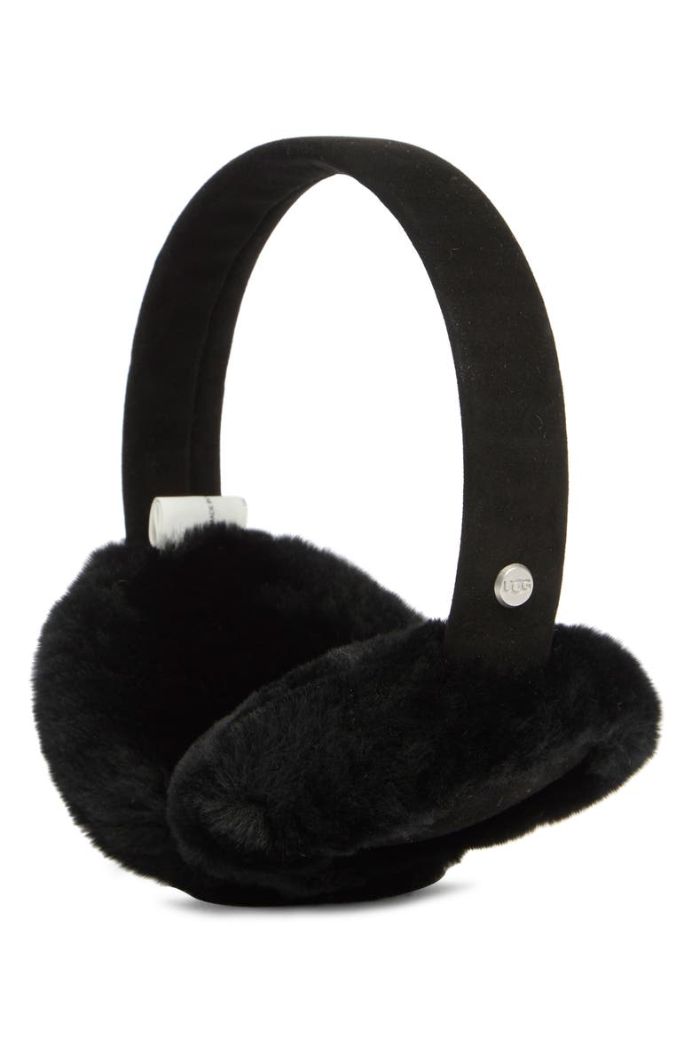 UGG<sup>®</sup> Classic Genuine Shearling & Suede Earmuffs, Main, color, 