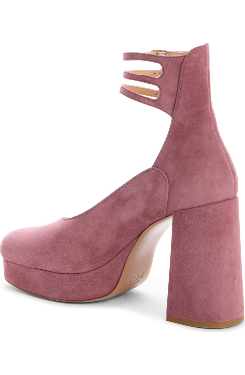 Chloé Ankle Strap Platform Pump, Alternate, color, Faded Rose