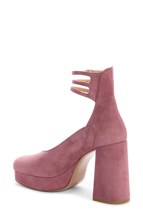 Chloé 100mm Triple-buckle Platform Pumps In Pink