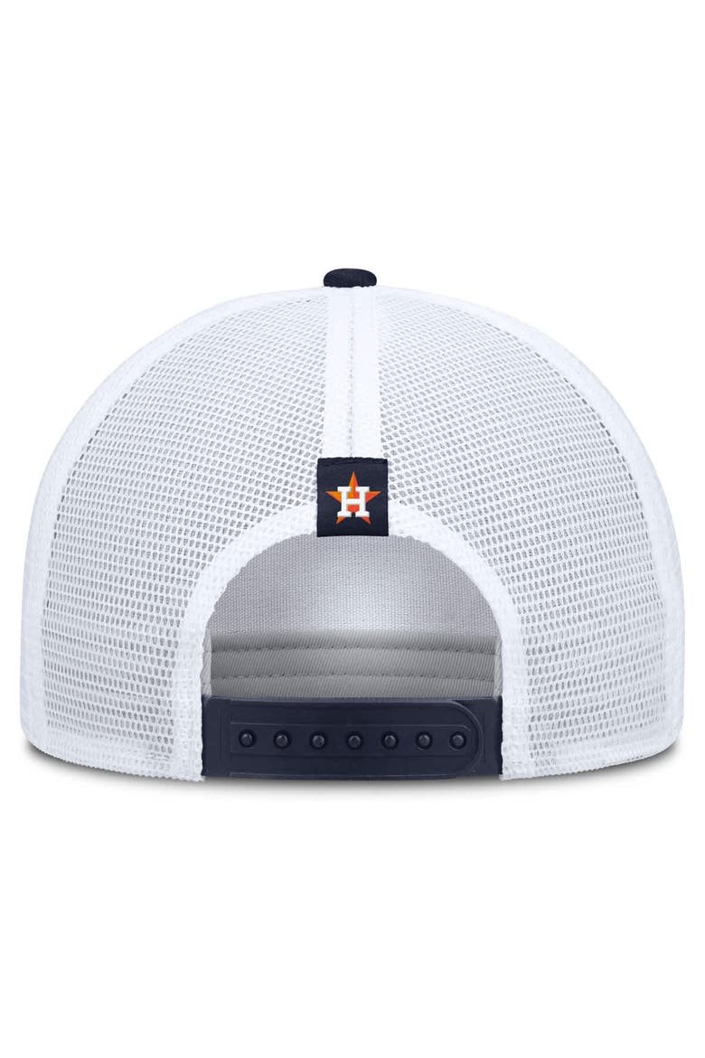 Men's Nike  Khaki/Navy Houston Astros Rise A-Frame Trucker Adjustable Hat, Alternate, color, Khaki