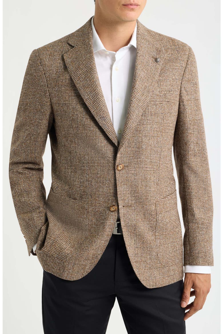 Myles Plaid Sport Coat, Main, color, TAN