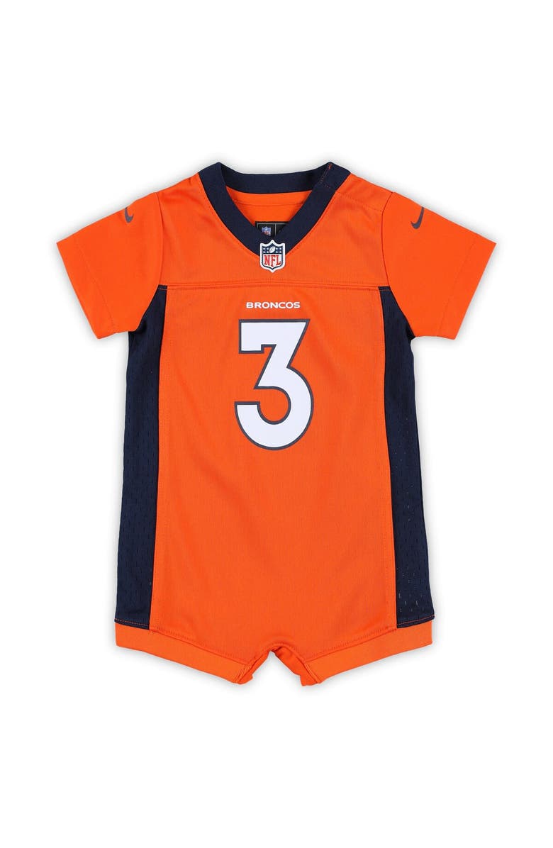 Nike Newborn & Infant Nike Russell Wilson Orange Denver Broncos Game Romper Jersey, Alternate, color, 