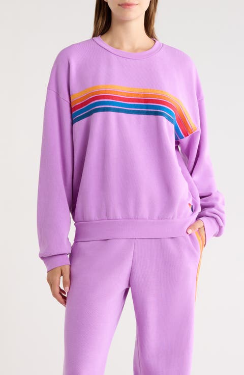 5-Stripe Crewneck Sweatshirt