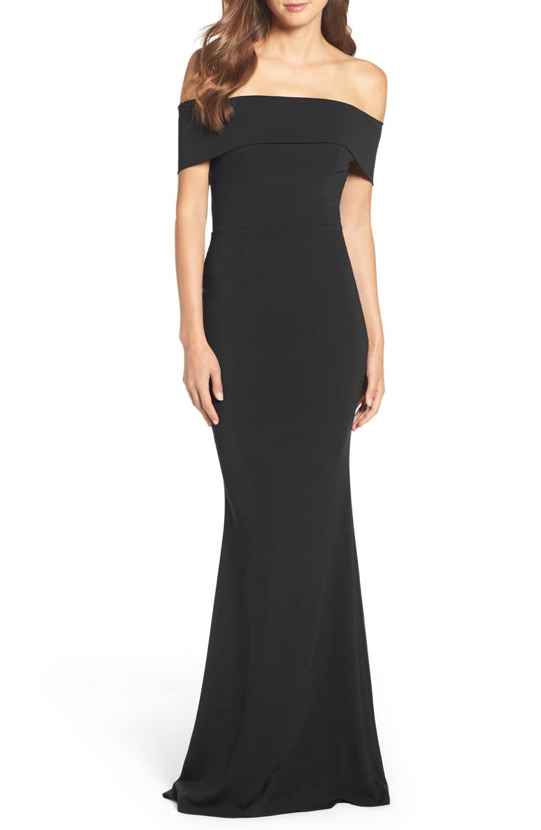 Katie May Legacy Off the Shoulder Trumpet Gown, Main, color,