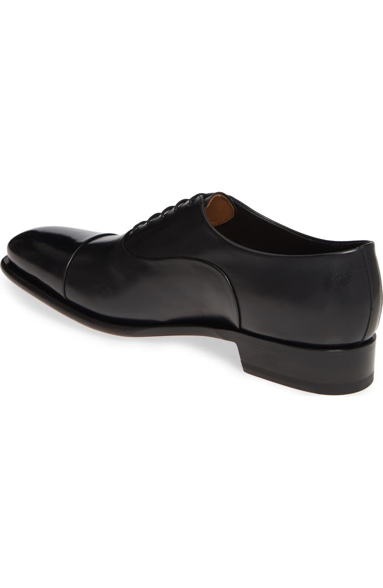 Santoni Isaac Cap Toe Oxford, Alternate, color, Black