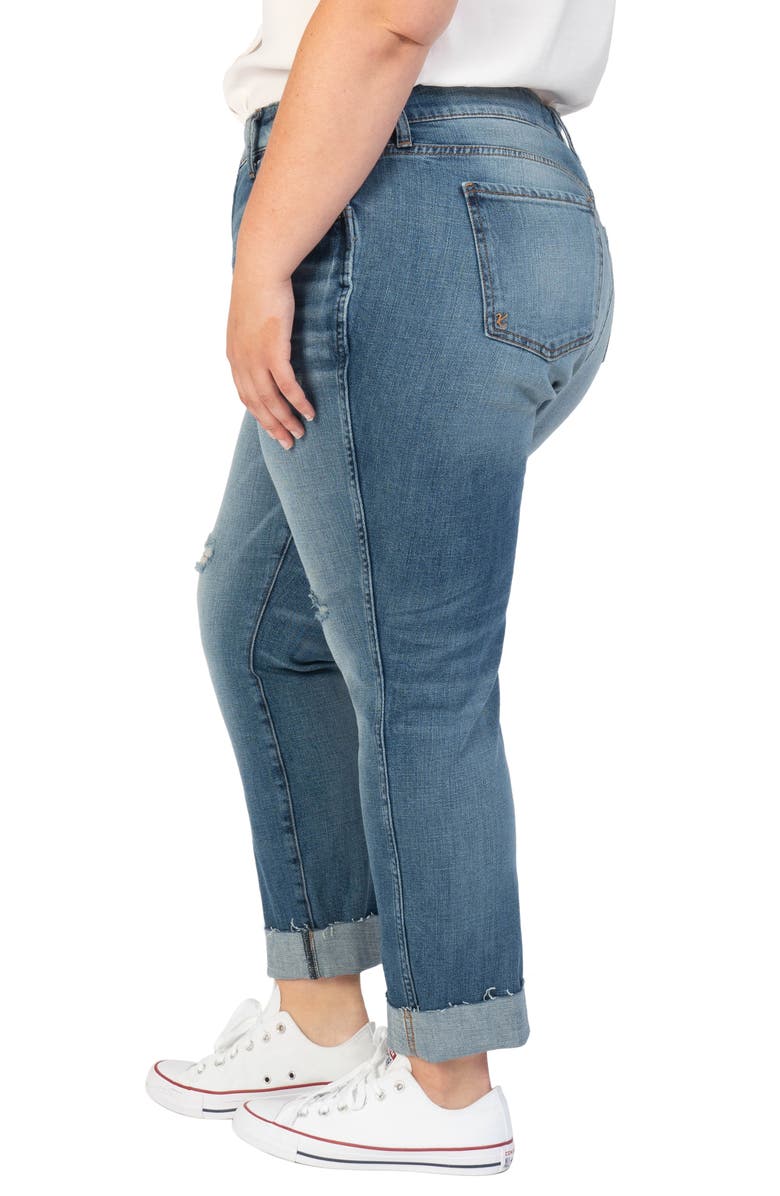 KUT from the Kloth Catherine High Waist Fab Ab Distressed Jeans, Alternate, color, 