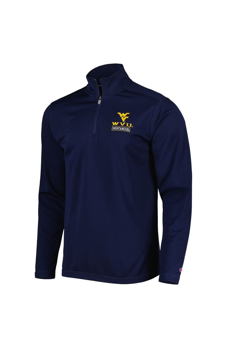 Champion Men's Champion Navy West Virginia Mountaineers Textured Quarter-Zip Jacket, Alternate, color, Navy