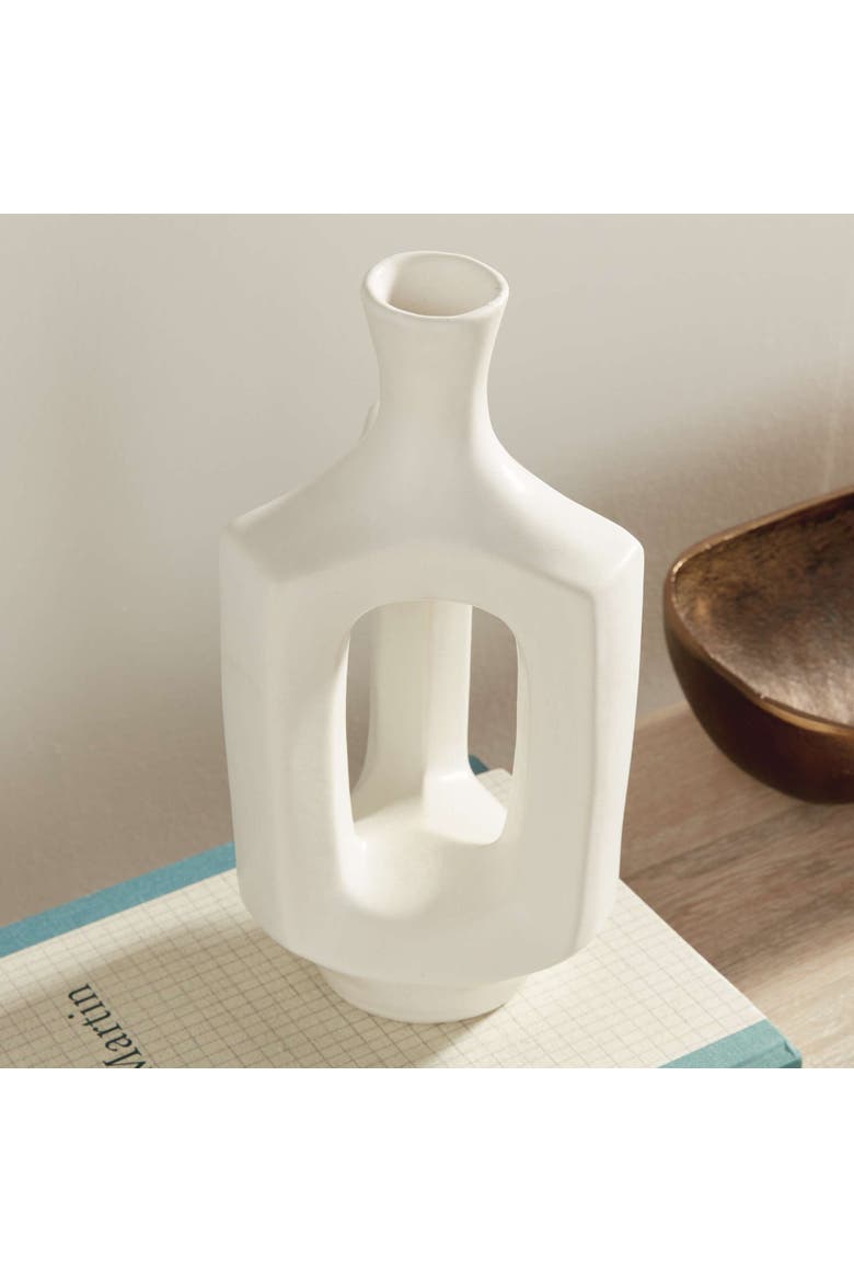 Sonya Vase Medium, Alternate, color, White
