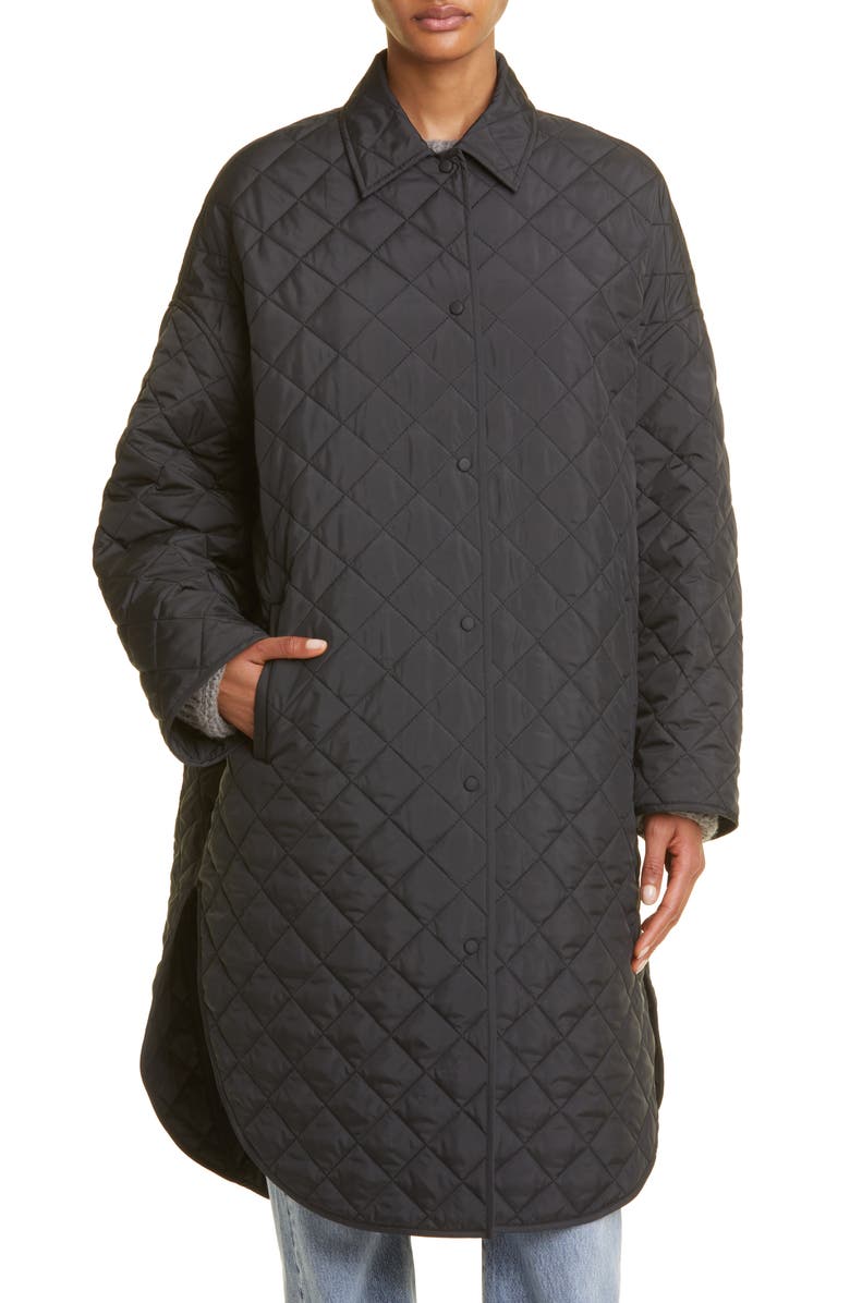 TOTEME Water Repellent Quilted Cocoon Coat, Alternate, color,
