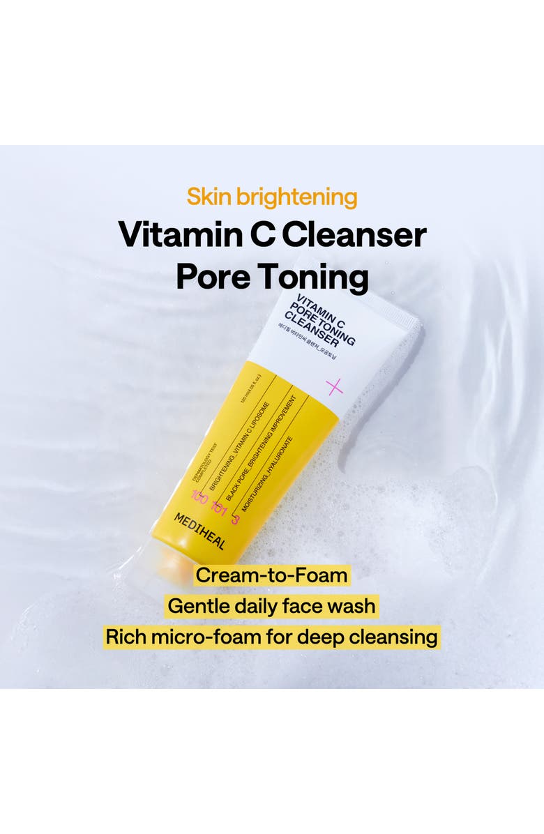 MEDIHEAL Vitamin C Pore Toning Cleanser, Alternate, color, Yellow