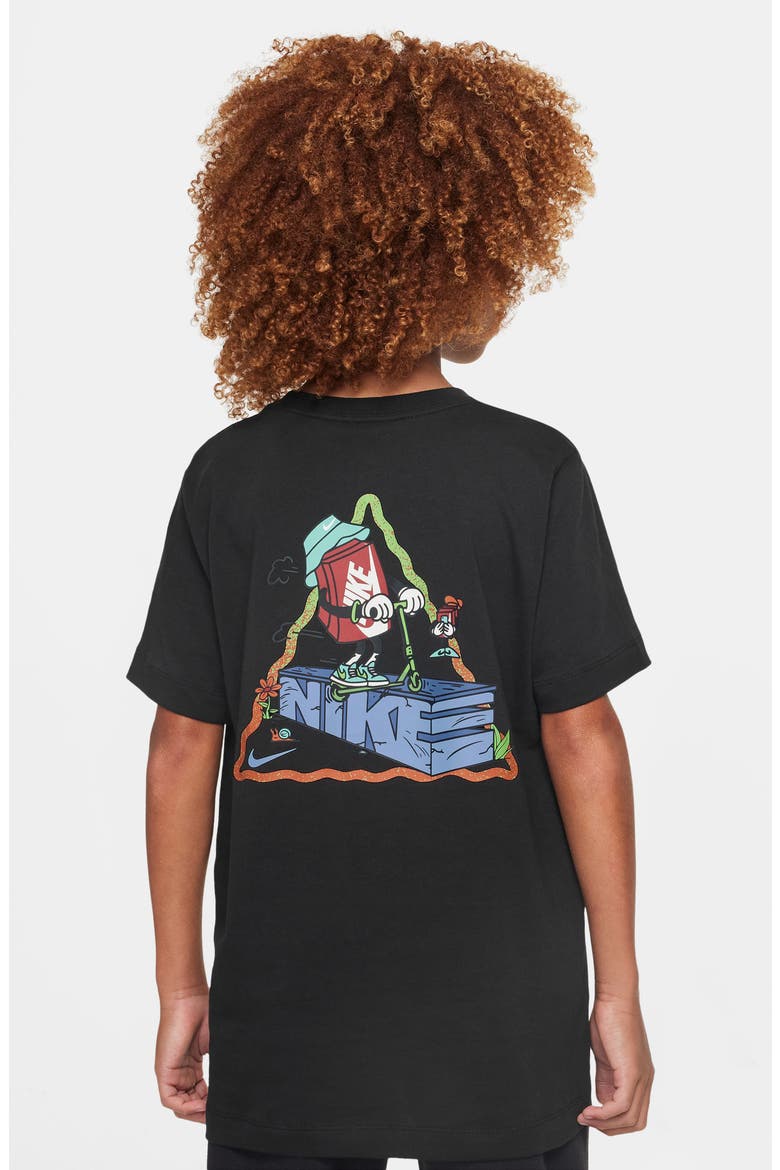 Kids' Boxy Scooter Graphic T-Shirt, Alternate, color, BLACK