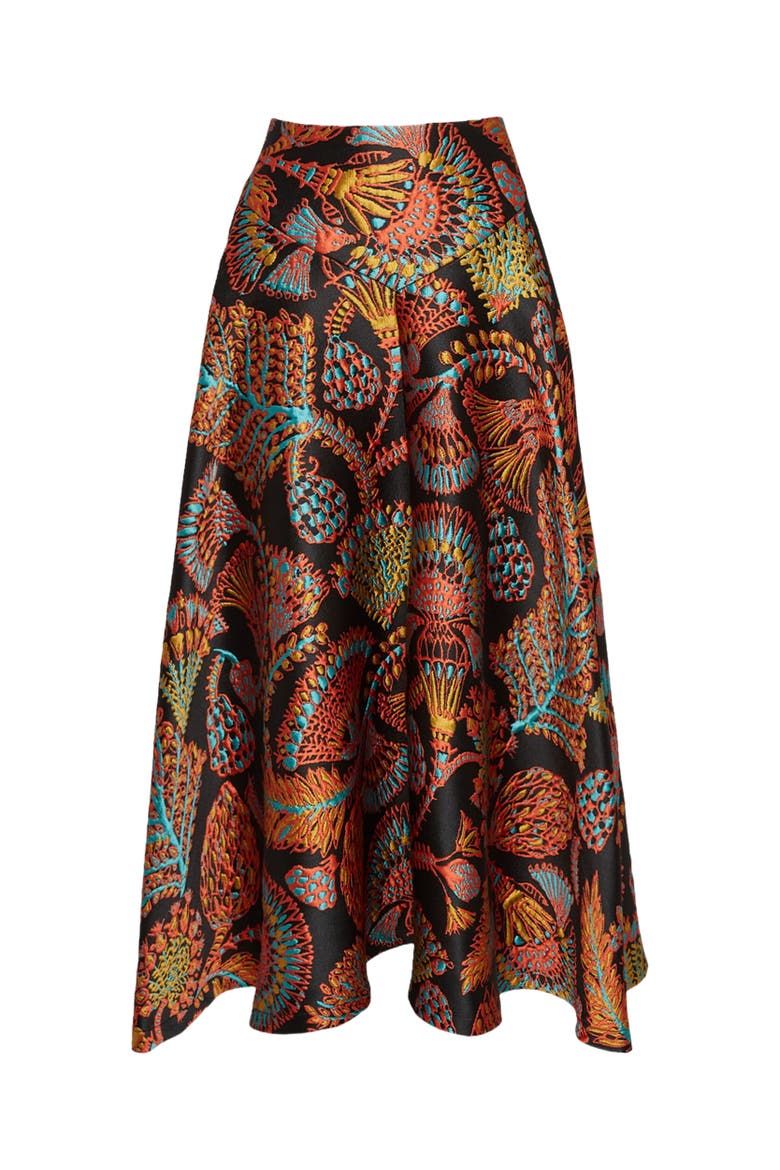 Milano Skirt Jacquard Sicomore Black, Alternate, color, Jacquard Sicomore Black