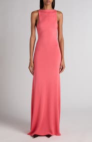 TOM FORD Slash Neck Open Back Cashmere & Silk Gown