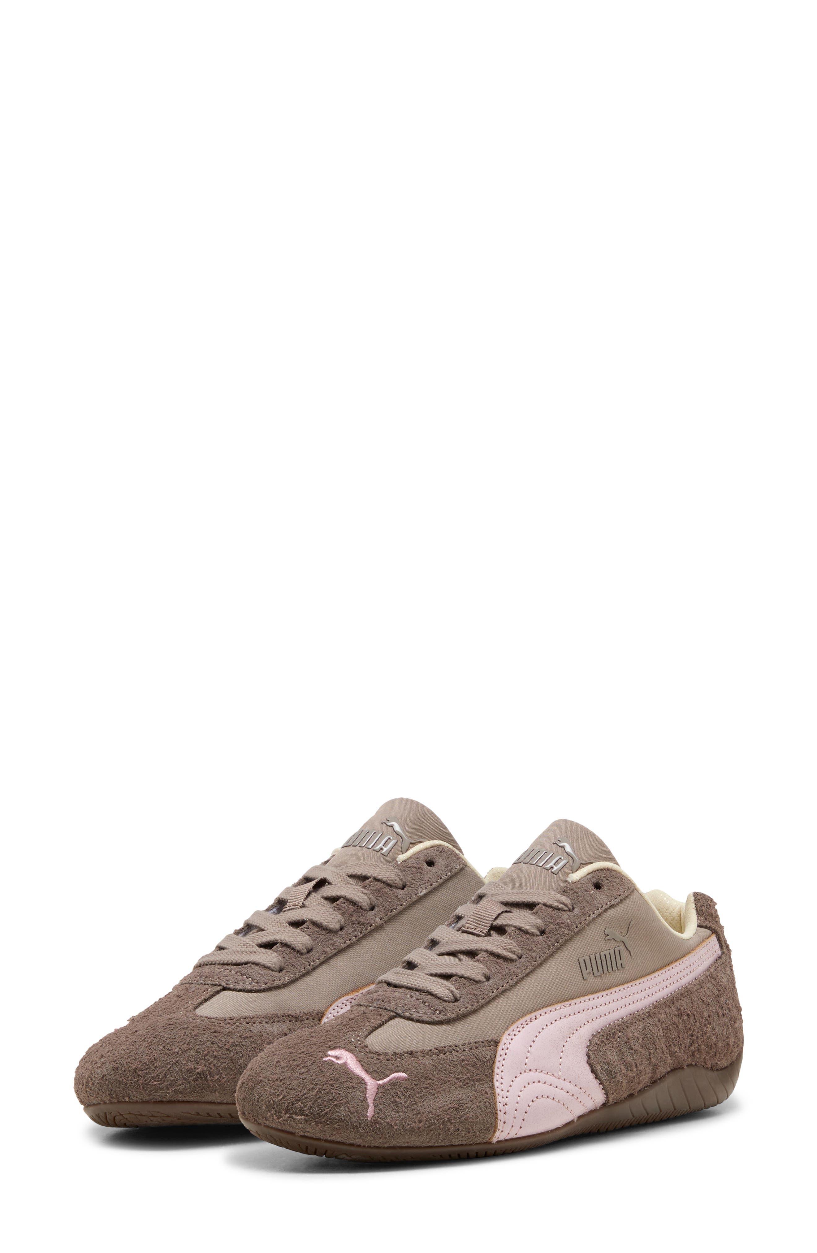 Speedcat Brushed Lux Sneaker, Main, color, MOUSE GRAY/ GUM