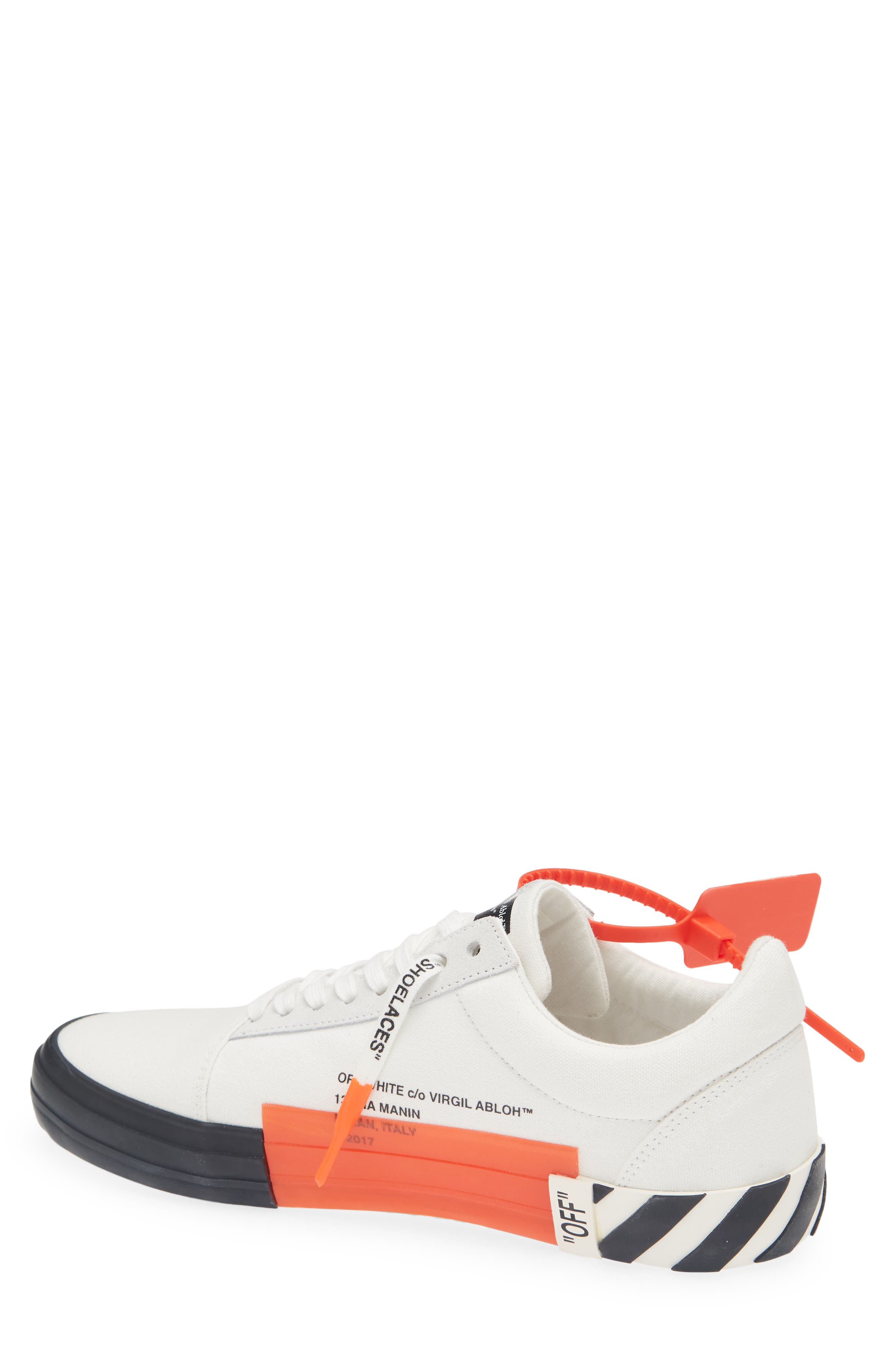 Off-White <p>Low Vulcanized Striped Sneaker (Women)</p>, Alternate, color, 