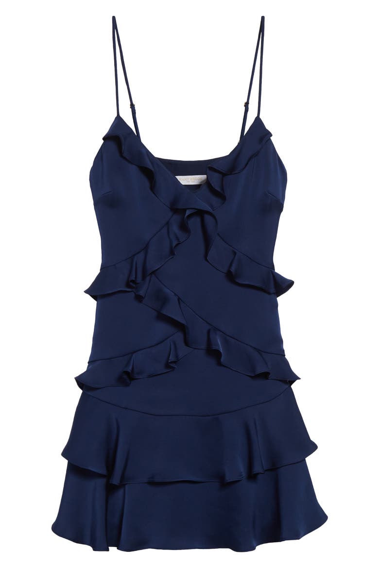 Maria Ruffle Detail Minidress, Alternate, color, SPRING NAVY