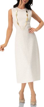 IVONNE Textured Midi Dress