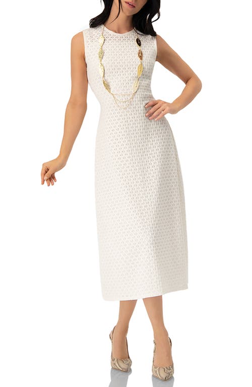 Ivonne Textured Midi Dress In White